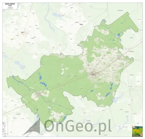 Mapa gminy Czersk